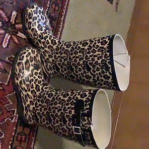 Nomad Leopard Rain Boots Sz 8
